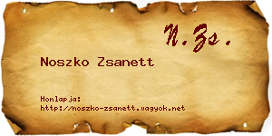 Noszko Zsanett névjegykártya